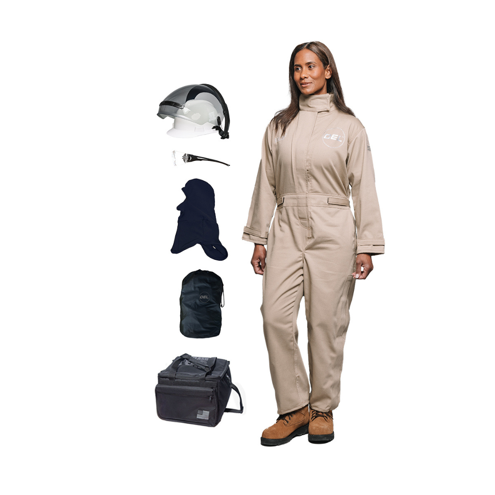 8 Cal Navy Coveralls and Headgear Kit Womens from Columbia Safety